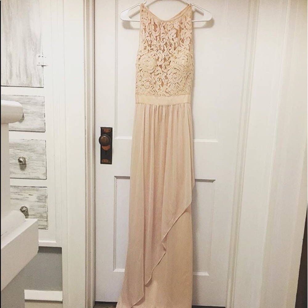 Blush bridesmaid dress